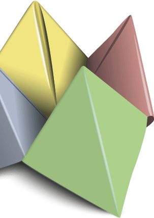 Vector set Origami Fortune Tellers