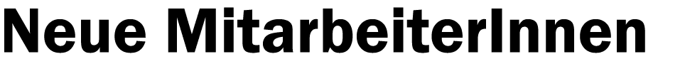Neue MitarbeiterInnen
