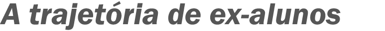 A trajetória de ex-alunos