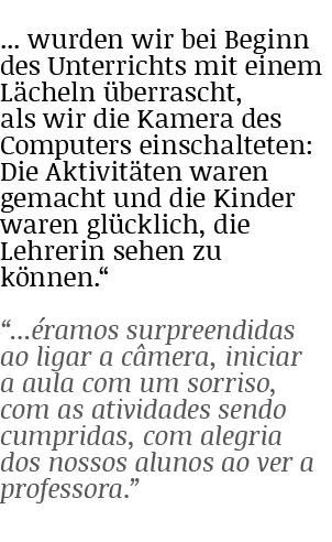     wurden wir bei Beginn des Unterrichts mit einem Lächeln überrascht, als wir die Kamera des Computers einschaltete   