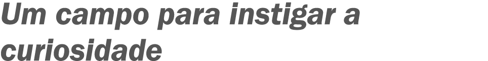 Um campo para instigar a curiosidade