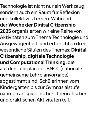 Technologie ist nicht nur ein Werkzeug, sondern auch ein Raum f r Reflexion und kollektives Lernen. W hrend der Woche...