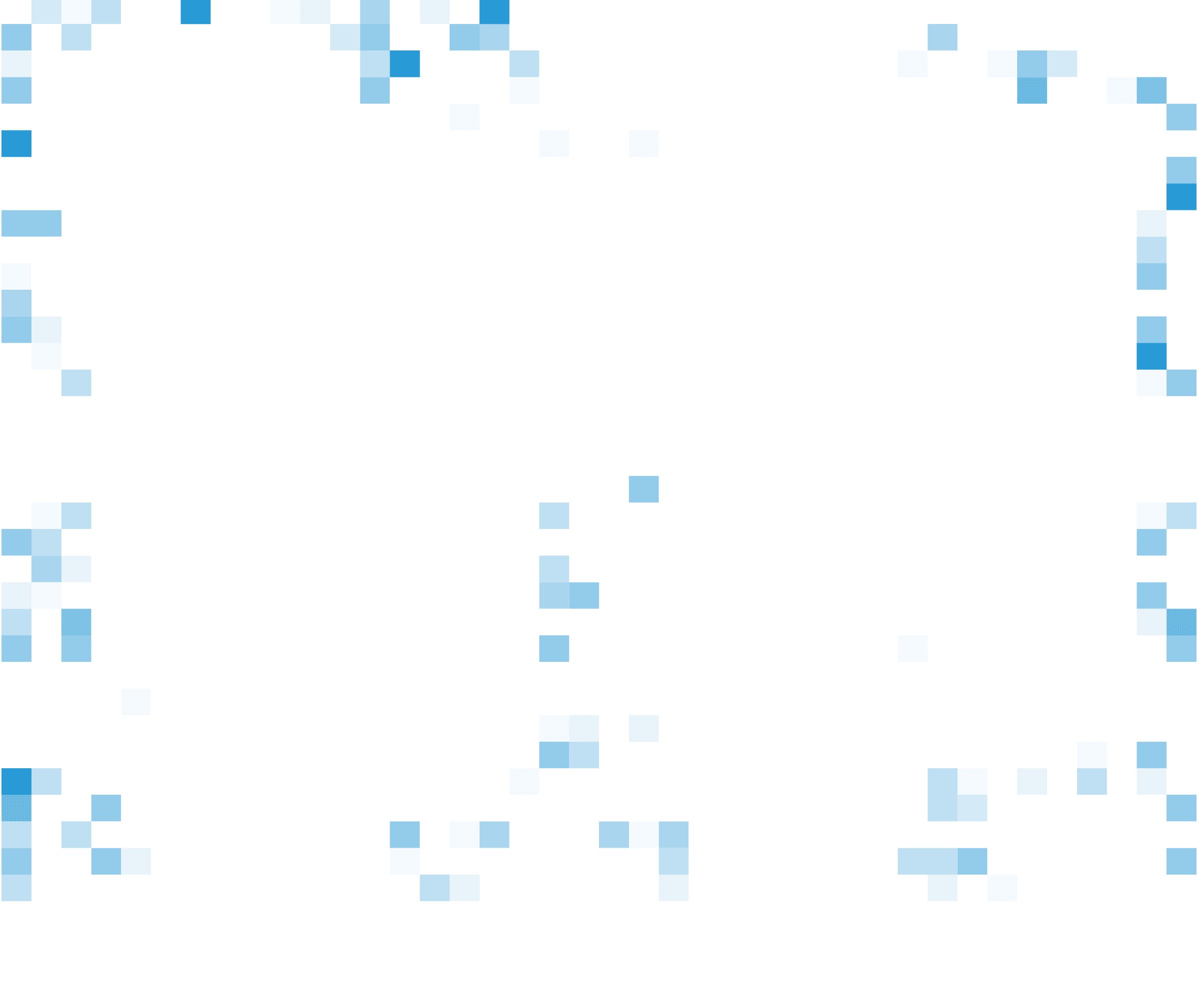 Abstract geometric white and blue squares pattern background and texture with copy space. Technology data style. Mosaic grid. Vector illustration