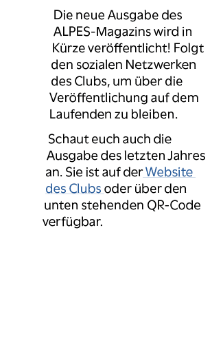 Die neue Ausgabe des ALPES Magazins wird in K rze ver ffentlicht! Folgt den sozialen Netzwerken des Clubs, um ber di...