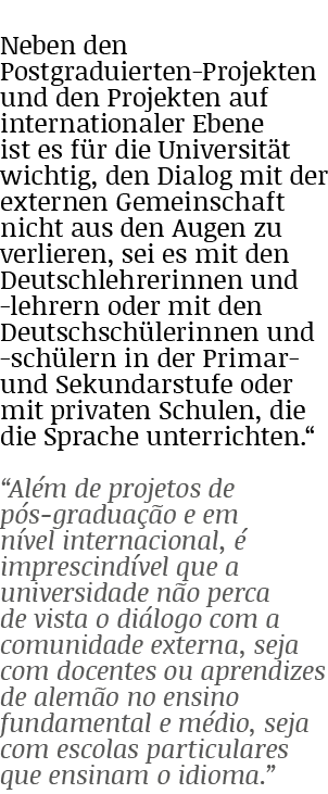 Neben den Postgraduierten-Projekten und den Projekten auf internationaler Ebene ist es f r die Universit t wichtig, d...