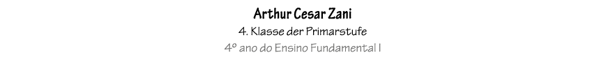 Arthur Cesar Zani 4. Klasse der Primarstufe 4º ano do Ensino Fundamental I 