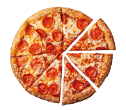 Isolated tasty pepperoni pizza. Top view of hot pepperoni pizza. Flat lay.