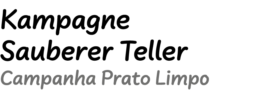 Kampagne Sauberer Teller Campanha Prato Limpo