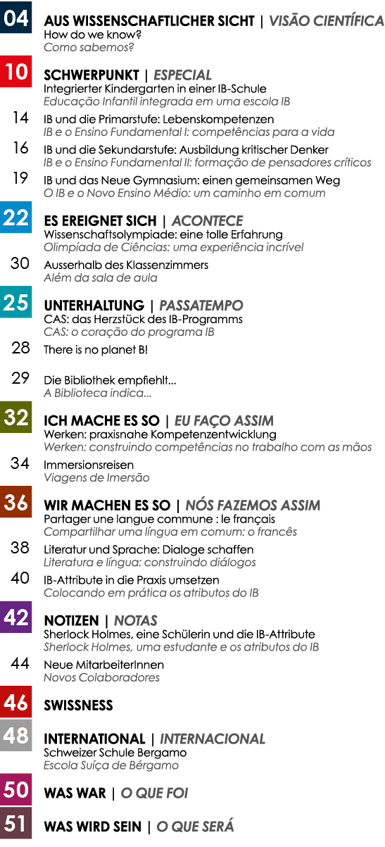 AUS WISSENSCHAFTLICHER SICHT | VIS O CIENT FICA How do we know? Como sabemos? SCHWERPUNKT | ESPECIAL Integrierter Ki...