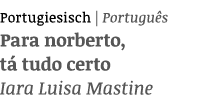 Portugiesisch | Portugu s Para norberto, t tudo certo Iara Luisa Mastine